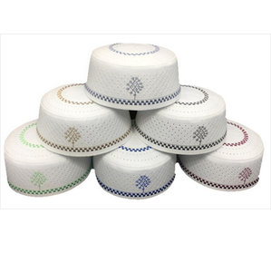 Gorro de Oración con Diseño Étnico de Oriente Medio, Turbante para Hombre Adulto, Ajuste Regular para Todas las Estaciones, Bordado Floral en Negro, Verde y Dorado - Product Image 6