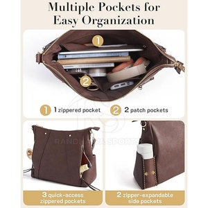 Sac à bandoulière pour femme de qualité supérieure, design élégant et tendance, parfait pour les sorties décontractées, les réunions d'affaires et les essentiels quotidiens - Product Image 2