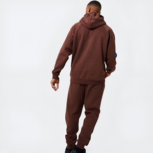 Ensemble de survêtement polaire pour hommes avec sweat à capuche et pantalon de jogging, imprimé intégral, style streetwear, coupe décontractée, pour l'hiver, logo personnalisé, vente en gros - Product Image 2