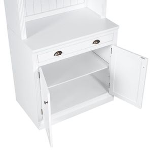 Estantería Moderna de 83.4 Pulgadas de Alto con Iluminación LED, Puertas y Cajones, Juego de 2 Piezas, Estantería de Almacenamiento - Product Image 2