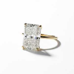 4.90 CT IGI Certified Lab Grown <b>Diamond</b> <b>Ring</b> 18K Gold Plated Women | Luxury Engagement Anniversary <b>Ring</b> | Bridal <b>Diamond</b> Jewelry - Product Image 5