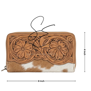 Cartera de mano de cuero repujado premium con cremallera para uso diario, estilo vaquero, para la noche, 2026, nueva cartera de cuero personalizada - Product Image 3