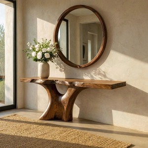 Organic Style Handmade Natural <b>Wood</b> Console <b>Table</b> for Living Room Modern Live Edge Entryway <b>Table</b> Solid <b>Wood</b> Home Decor Luxali - Product Image 3