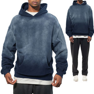 Sudadera con Capucha para Hombre, Estilo Acid Wash, Tejido Grueso, Mezcla de Algodón Vintage, Estilo Urbano Relajado, Ropa Casual para el Día a Día - Product Image 2