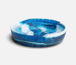 Unique Amber Swirl Artisan Polished Poured Resin Eco-Friendly Display Bowl Luxury Decorative Centerpiece Modern Living Room - Product Image 6