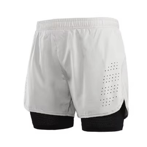 กางเกงขาสั้นลำลองผู้ชายขายส่ง สีพื้น ไซส์ใหญ่ เป็นมิตรกับสิ่งแวดล้อม แห้งเร็ว ระบายอากาศได้ดี ผ้าแคนวาส เอวกลาง มีเชือกผูก - Product Image 3