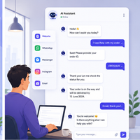 Software de Chatbot con IA Inteligente, Gestión Automatizada de Clientes Potenciales, Conversación en Internet en Tiempo Real, Disponible en Stock, Compatible con Linux/Mac
