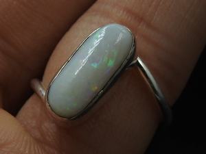 Australian <b>Opal</b> Gemstone <b>Ring</b>-<b>Silver</b> Classic Bezel Setting Multi Fire <b>Opal</b> Wedding Anniversary Party <b>Ring</b>-6US Size Handmade - Product Image 4