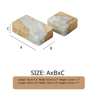 Boîte à bijoux en bois Breakwooden, boîte à alliances, boîte de demande en mariage, boîte à alliances d'anniversaire en bois - Product Image 6