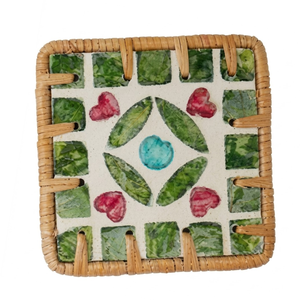 Renewable Rattan <b>Table</b> Mat Mother of Pearl Inlay Vietnam Woven <b>Placemat</b> <b>for</b> Rustic Tabletop - Product Image 2