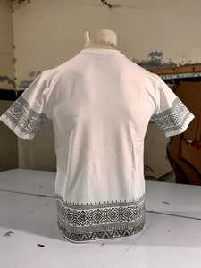 T-shirts pour hommes de haute qualité, 100% coton tricoté, col rond, impression sérigraphique, logo personnalisé, coupe classique, respirant, séchage rapide, 220g - Product Image 6