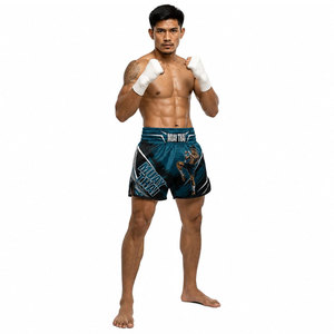Pantalones Cortos de Alta Calidad para Gimnasio, Boxeo, Kickboxing, Muay Thai, Unisex, Ligeros, Transpirables, de Poliéster Elástico, Personalizados, Casuales - Product Image 4