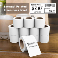 Voile 58Mm 40Mm 3 1/8 "X 263 'Pos Étiquette thermique sans doublure collante