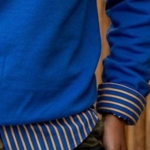 Women <b>Royal</b> <b>Blue</b> Printed Crewneck Sweater Soft Knit Pullover Breathable Embroidered Letter Graphic Casual Winter Fashion <b>Top</b> - Product Image 5