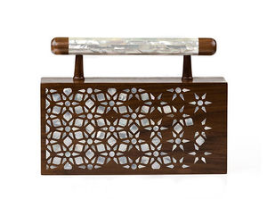 Elegante Bolso de Madera con Incrustaciones de Nácar de Primera Calidad, con Acabado Pulido Suave, para Novias, Recepciones de Boda, Festivales - Product Image 5