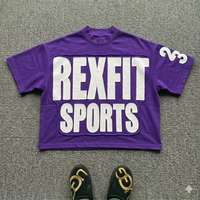 REXFIT SPORTS Fabricant Grossiste T-shirt vierge à manches courtes en molleton 100% coton 300g pour personnalisation par transfert thermique Vêtements pour hommes