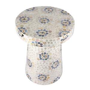 Handmade capiz Inlay Phân đầy màu sắc Dot khảm hoa mẫu MDF trống bên bảng cho phòng khách sạn nhà hàng đồ nội thất - Product Image 2