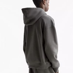 Ensemble de survêtement décontracté pour homme à capuche, couleur unie, coupe ample, longueur intégrale, pour l'automne, 100 % coton, sweat-shirt et pantalon - Product Image 3