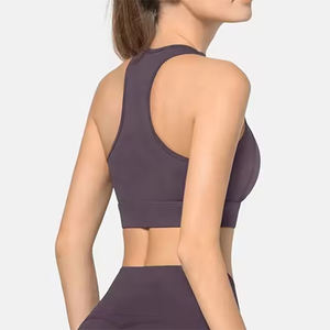 Sujetador Deportivo con Textura Acanalada para Mujer, Alto Impacto, Cobertura Total, Transpirable, Absorbe la Humedad, Tejido de Punto - Product Image 3