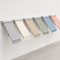 Auvent Électrique Économique de Luxe en Aluminium avec Revêtement PVC, Décoratif pour Plage, Bord de Piscine, Balcon, Télécommande, Éclairage LED Facile à Utiliser