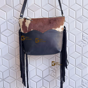 Nuevo Bolso de Mano con Flecos de Piel de Vaca, Bolso Elegante de Cuero Genuino, Oferta, Bolsos Bohemios Multiusos para Mujer - Product Image 1