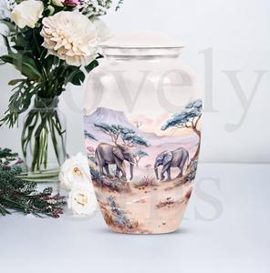 Elephant urn cremation memorial urn engraving option available for <b>ashes</b> <b>keepsake</b> decorative remembrance tribute vessel - Product Image 3