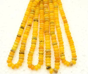 Cuentas de Ópalo Amarillo Natural Pulido en Forma de Rondelle de 7mm y 8mm, Precio al por Mayor para Fabricación de Joyas, Proveedor de Piedras de Ópalo Pulido - Product Image 5
