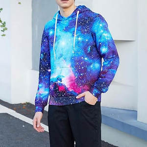 Sweat-shirt à capuche unisexe, design imprimé graphique, avec poches kangourou sur le devant, décontracté, confortable, manches longues - Product Image 3