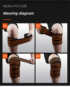 Breathable Lightweight Neoprene <b>Knee</b> Support <b>Wrap</b> Buckle Adjustable Non Slip Compression Bandage for Weightlifting Gym Training - Product Image 4
