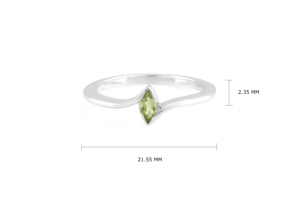 Nouvel Arrivage 2026 Bague Solitaire en Argent Sterling 925 avec Pierre Unique de Péridot Véritable, Bijou Pierre de Naissance d'Août - Product Image 2