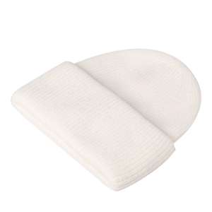 หมวกบีนนี่แนวสปอร์ตลำลองสำหรับผู้หญิงและผู้ชายหมวกถักสีพื้นให้ความอบอุ่นสำหรับฤดูใบไม้ร่วงและฤดูหนาวพร้อมโลโก้จากนักออกแบบ - Product Image 1