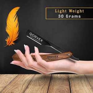 มีดโกนหนวดขอบตรงด้ามไม้สแตนเลสหรูหราสำหรับผู้ชาย - Product Image 4