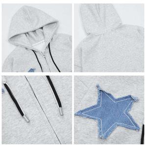 Custom logo Heavyweght 400gsm Fabric Patches Embroidery Pullover Distressed Applique Oversized <b>Hoodie</b> for <b>Men</b> - Product Image 4