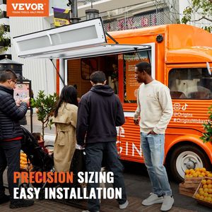 Finestra di concessione in lega di alluminio 60 "x 36" per camion di cibo tripla tenda scorrevole porta gancio trascinamento 85 gradi per finestra di servizio per - Product Image 2