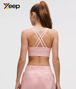 เสื้อชั้นในกีฬาโยคะคุณภาพสูงสำหรับผู้หญิง XEEP รุ่น XC-SB-203 แบบเรียบง่าย ระบายอากาศได้ดี สายปรับได้ แผ่นรองถอดออกได้ รองรับได้ดีเยี่ยม แห้งเร็ว - Product Image 2