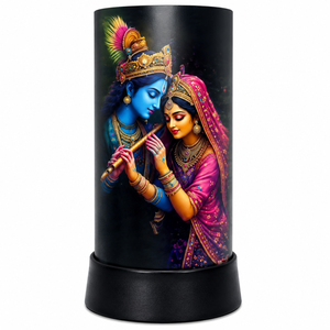 Radha Krishna LED Night Lamp Spiritual Acrylic Table <b>Light</b> Decorative Bedside USB <b>Touch</b> Janmashtami Diwali Gift Home Temple - Product Image 1