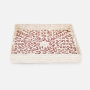 Elegante Bandeja Decorativa de Nácar Hecha a Mano, Bandeja de Servicio de Concha Artística, Organizador de Lujo para Tocador, Adorno para Mesa de Centro, Decoración del Hogar - Product Image 5