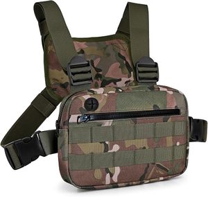 Gilet de pêche tactique multi-poches pour homme - Léger, protection UPF 50, matière polyester/nylon, broderie 3D - Product Image 1