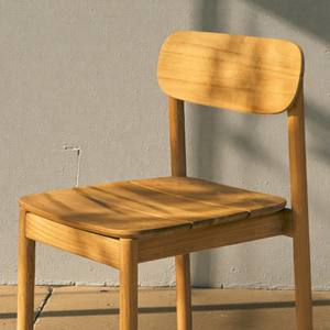 Silla de Comedor Moderna de Madera de Teca Sólida, Muebles de Cocina Minimalistas Escandinavos, Silla de Madera Resistente para Exteriores, para Restaurante y Hogar - Product Image 6