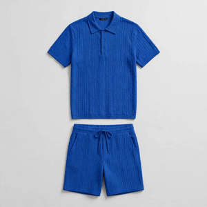Wholesale Summer Men's Casual Shorts <b>Set</b> Plain Color Solid 100% Cotton Jersey Quick Dry Knitted Pocket Customized Logo <b>Twin</b> <b>Set</b> - Product Image 4