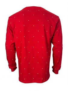 Custom Bright Red Long Sleeve T <b>Shirt</b> Graphic <b>Flame</b> Sleeve Print Vintage Heavyweight Cotton Streetwear Men Regular Fit T <b>Shirt</b> - Product Image 5