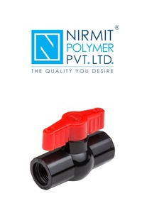 วาล์วบอลเกลียวขนาด 1.1/4 นิ้ว ยี่ห้อ Nirmit สีดำ พร้อมด้ามจับสีแดง สำหรับควบคุมน้ำในระบบชลประทาน ซีลยาง EPDM รับแรงดัน 100 psi - Product Image 4