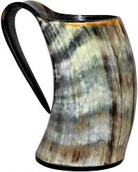 Verres à shot en corne de buffle faits à la main, verres à boire en corne de vache faits à la main, mugs viking en corne d'ox pour fêtes et célébrations - Product Image 6