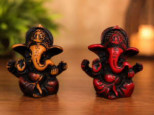 Handcrafted Resin Ganesh Idol Decorative Lord Ganesha Statue Home Temple Office Decor Single - Product Image 3