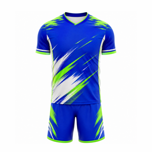 Ensemble maillot et short de football Elite – Design sublimé haut de gamme, option de personnalisation complète pour uniforme d'équipe de championnat - Product Image 1