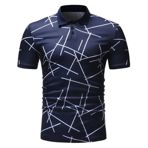 Camiseta de Punto de Seda Helada a Rayas de Manga Corta para Hombre, Ajuste Delgado, Estilo Polo, Novedad 2026, Precio Mayorista de Fábrica, Personalizada para Verano - Product Image 2