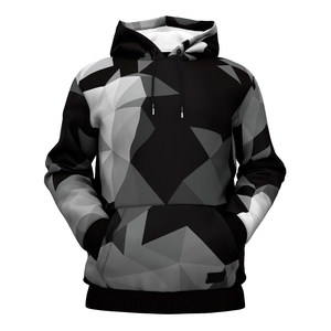 Sweat à capuche pour homme grande taille avec logo imprimé par sublimation sur le devant - Tissu tricoté polyester/coton imperméable et respirant pour l'automne - Product Image 1