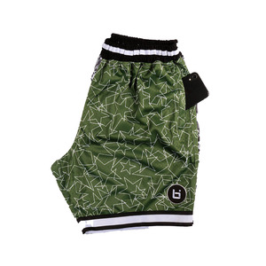 Custom Men's Basketball Shorts Split Panel Camo Floral Star Print Mesh <b>Athletic</b> Shorts Contrast - Product Image 5