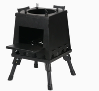 Poêle à bois portable pliable multifonctionnel pour le camping en plein air, le pique-nique, le barbecue et le chauffage