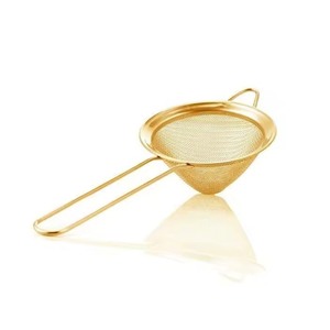 Brass Tea <b>Strainer</b> with Star Cutouts Metal Infuser for Herbal Tea and Spices Durable Reusable <b>Colander</b> - Product Image 2
